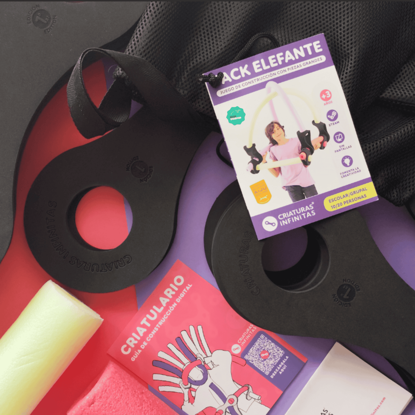 Pack Elefante — Pack escolar para  5 - 10 personas  | Juego de construcción  |  Piezas grandes